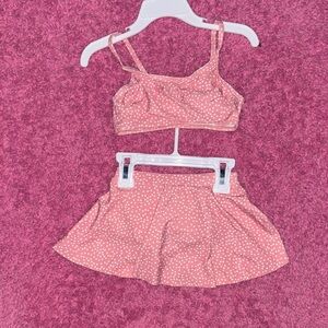 Pink Polka Dot Two-Piece Set